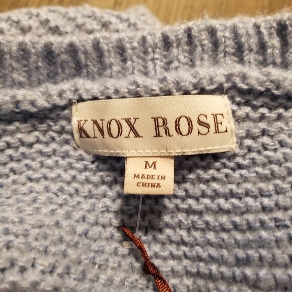 Knox Rose Women's Ice Blue Knit Pullover Sweater, Size: Medium, New - Picture 5 of 7